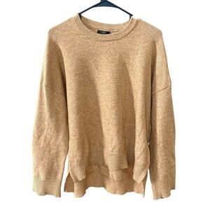 Tahari high-low knit sweater-beige- size XL